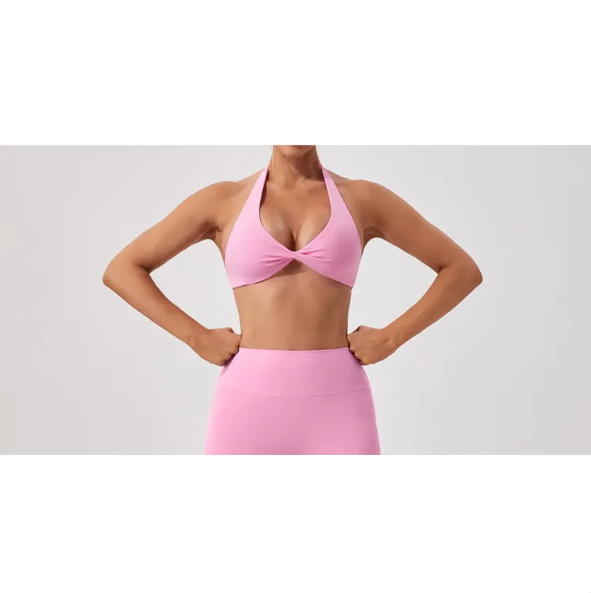 Nude Feel Breathable Halter Beauty Back Yoga Bra – Tight Fitness Top