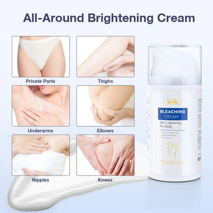 WMK Skin Lightening Cream for Intimate Areas – Vitamin C Dark Spot Remover for Underarms, Knees, Elbows &amp; Bikini Line