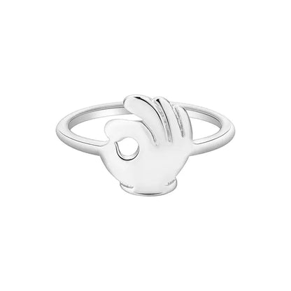 Kinitial Bat Rings Handmade Spider Web Animal Tail Puzzle Jewelry Open Adjustable Encircle Ring Wholesale Bijoux