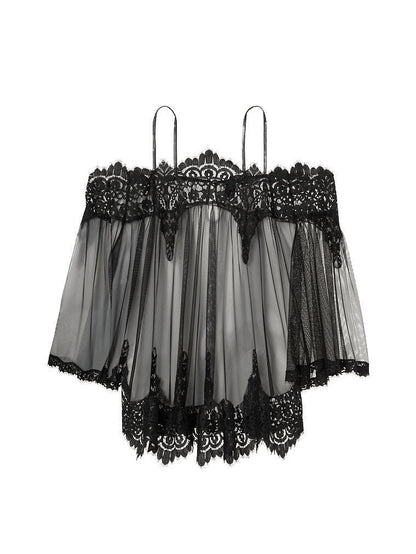 Lace Off-Shoulder Lingerie Set