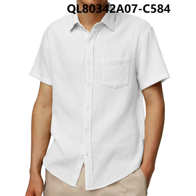 Short Sleeve Loose Lapel Shirt