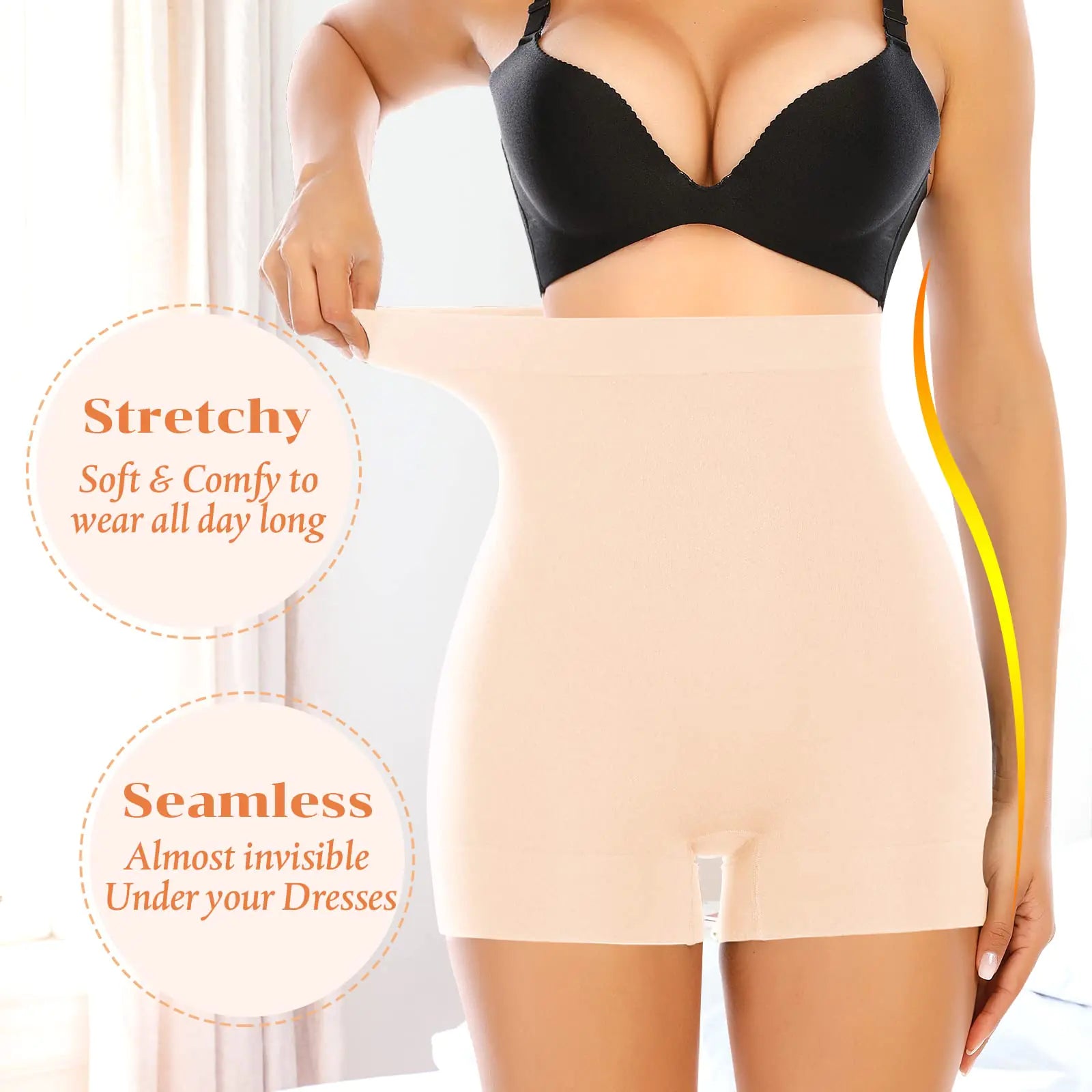Womens Seamless Shaping Boyshorts Panties Tummy Control Underwear Slimming Shapewear Shorts 