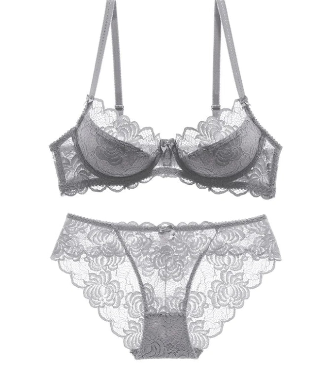 Summer Plus Size Women's Bra Set - Lightweight French Design