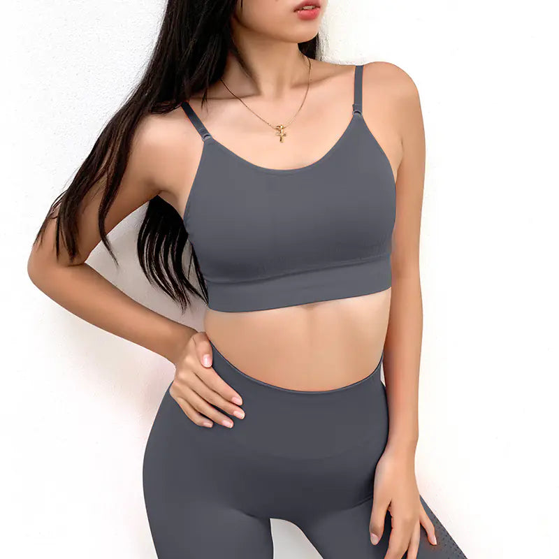 Seamless Yoga Pants and Sports Bra Set for Women