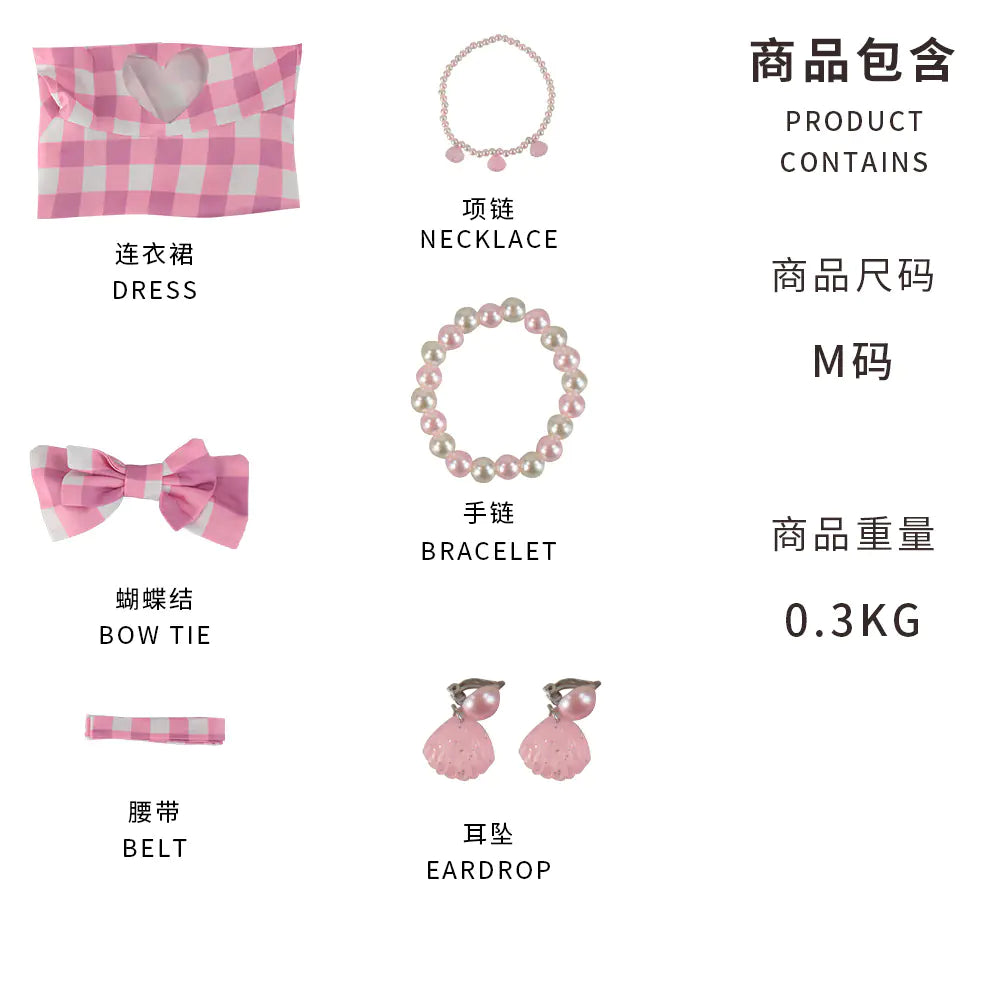 2023 Barbie Cosplay Costume Dress and Bodysuit