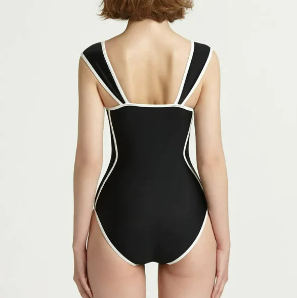Korean Retro One-Piece Swimsuit