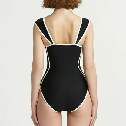 Korean Retro One-Piece Swimsuit