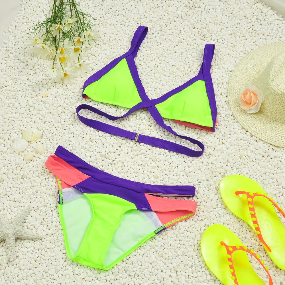 Geometric Fluo Bikini