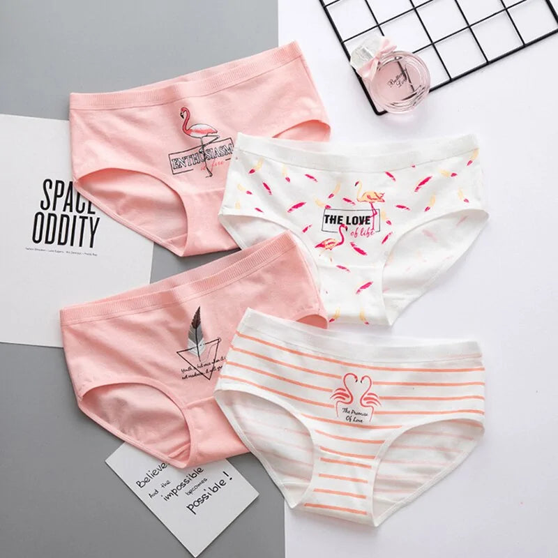 Cotton Flamingo Print Women&