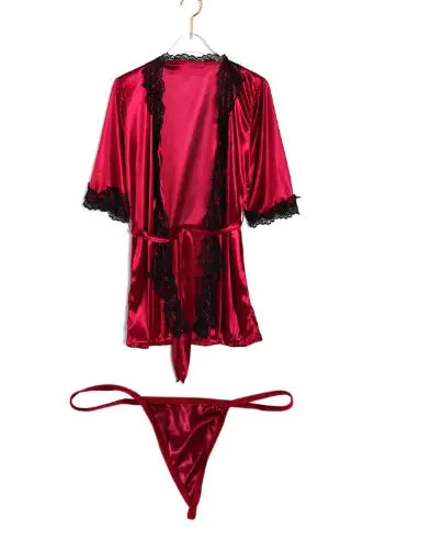 Lingerie, Sexy Sleepwear, Ice Silk Nightgown