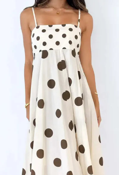 Summer Fashion Printed Backless Sling Dress