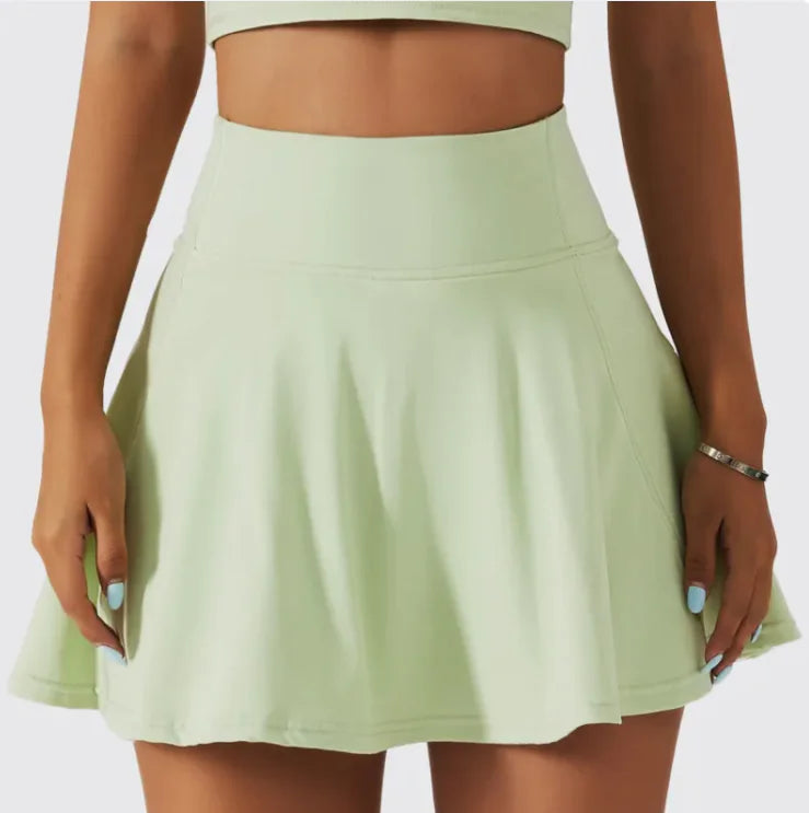 Tennis Skirt Fitness Badminton Fake Two Piece Sport