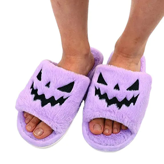 Kawaii Halloween Plush Slippers for Women Cosplay