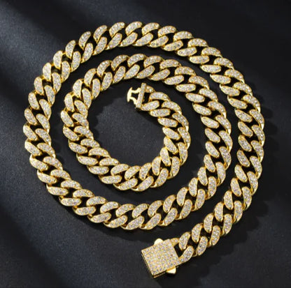 13mm Iced Cuban Link Set