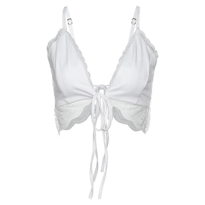 Elegant Ladies White Lace Vest