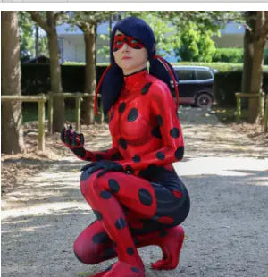 Halloween Ladybug Cat Noir Bodysuit Cosplay Costume
