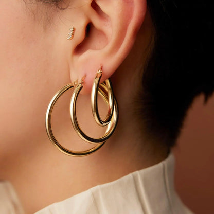 Gold Hoop Earrings Set for Women, 14K Small Huggie Earrings for Multiple Piercing Hypoallergenic Trendy Jewelry, Dainty Ball Cartilage Earrings for Women&