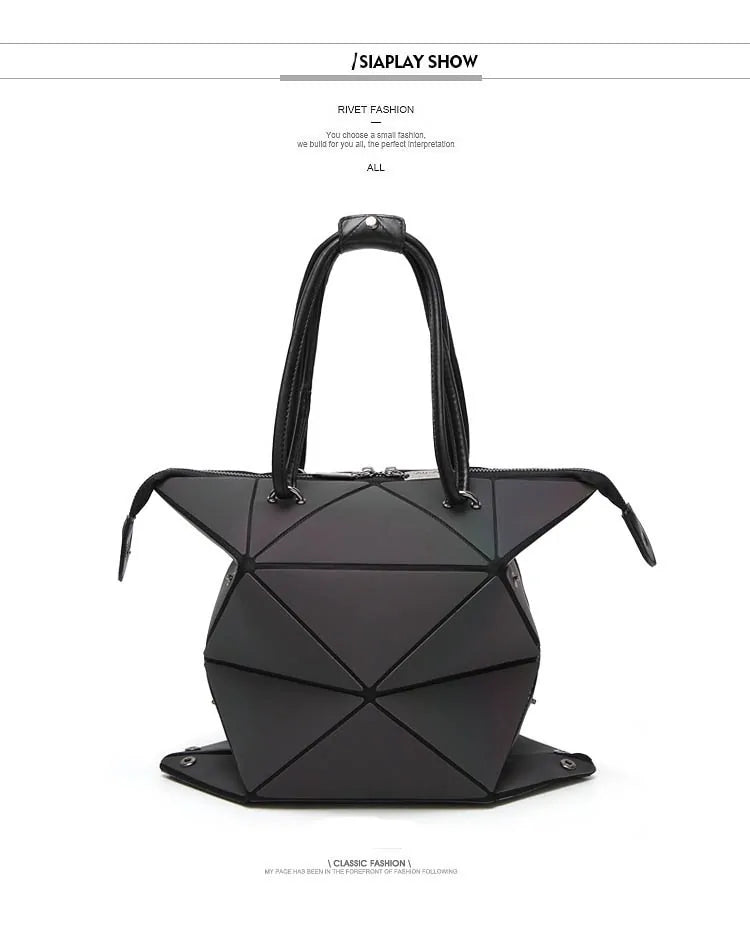 Luminous Geometric Ladies Tote Handbag