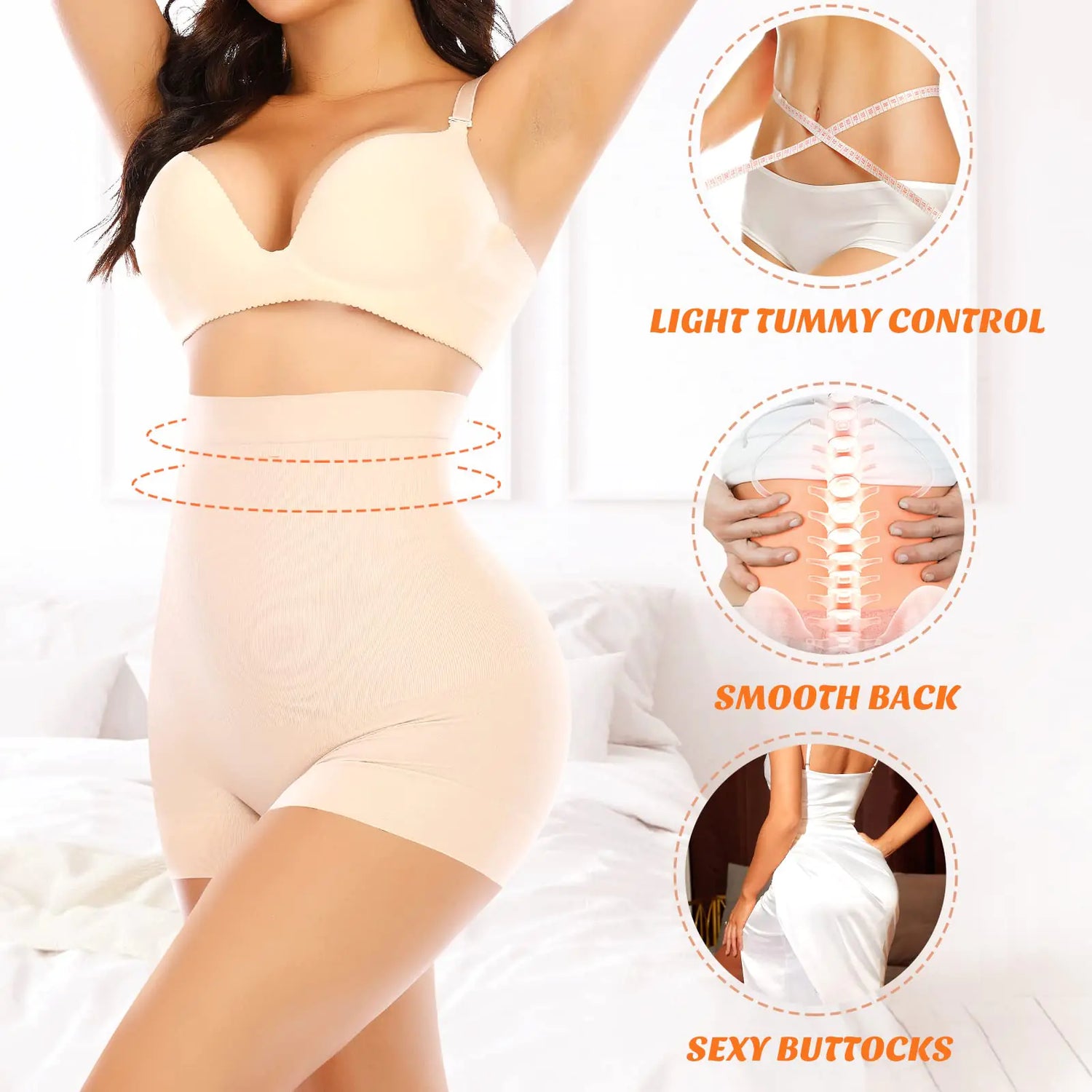 Womens Seamless Shaping Boyshorts Panties Tummy Control Underwear Slimming Shapewear Shorts 