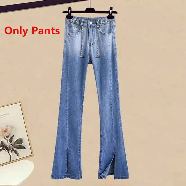 Women's Sexy Off-Shoulder Denim Pants