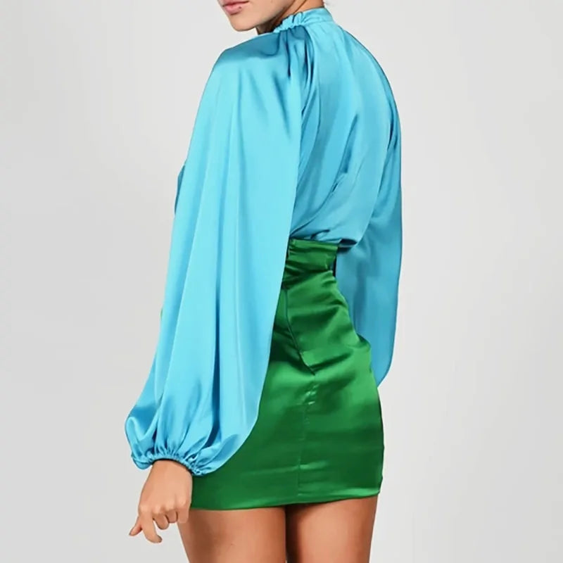 Sexy Deep V-neck Satin