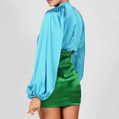 Sexy Deep V-neck Satin