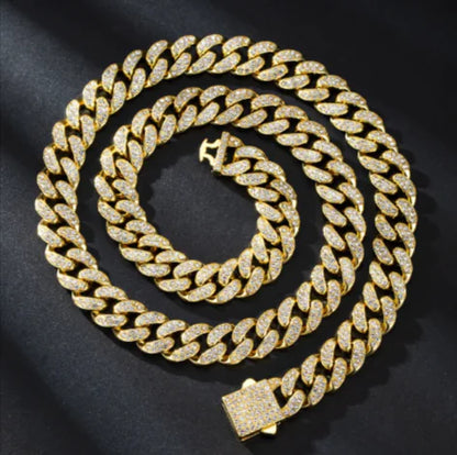 13mm Iced Cuban Link Set