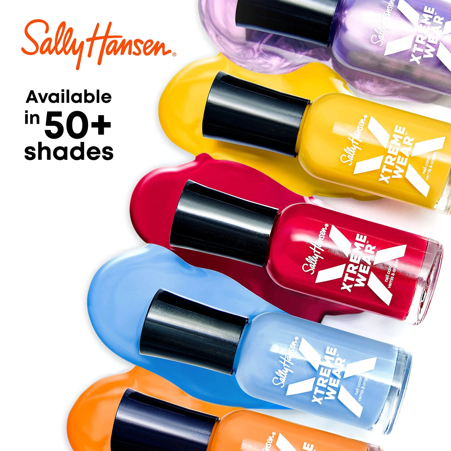 Sally Hansen Xtreme Wear Nail Polish, Streak-Free, Shiny Finish, Long-Lasting Nail Color, Lacey Lilac, 0.12 fl oz 0.12 Fl Oz (Pack of 1)