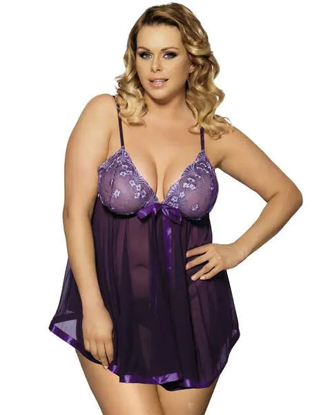 Women Sexy Lingerie Big Code 6XL  Sleepwear Sleepdress