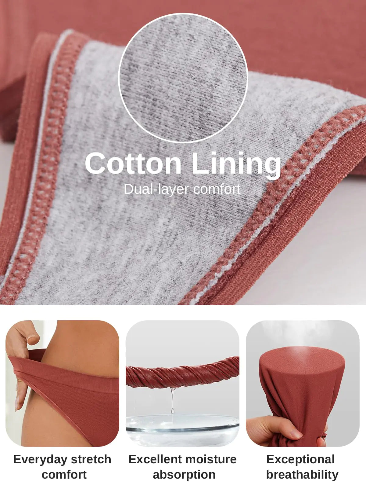 Breathable Seamless Thongs: Comfortable Women's Underwear 5-Pack A 5 Colors 5-pack Medium