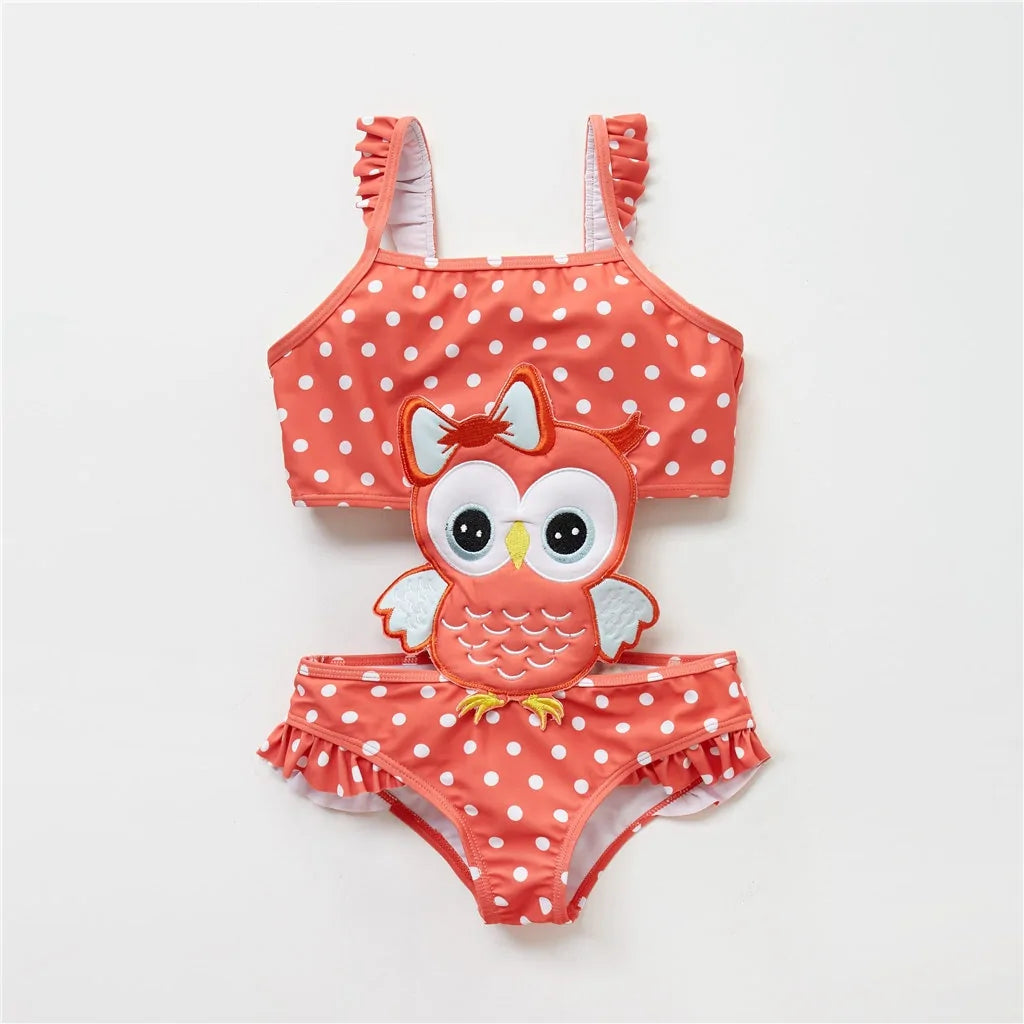 Watermelon Print Toddler Girls' Swimsuit