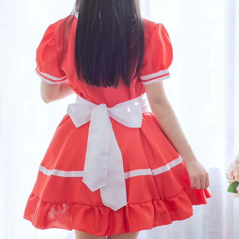 Cosplay Maid Costume for Anime Performances (Black/White)