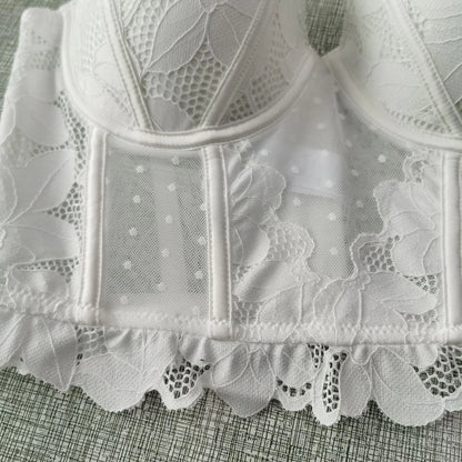 French Lace Fishbone Summer Lingerie Set with Bra