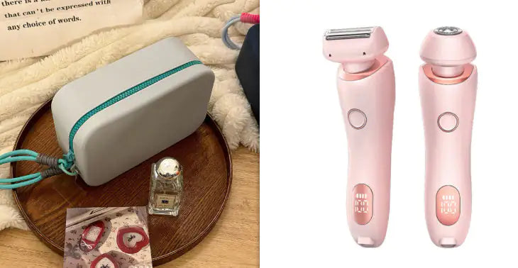“2-in-1 USB Rechargeable Hair Remover &amp; Epilator – Smooth Shave for Face, Body, and Bikini”