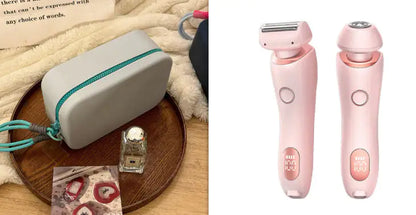 “2-in-1 USB Rechargeable Hair Remover &amp; Epilator – Smooth Shave for Face, Body, and Bikini”