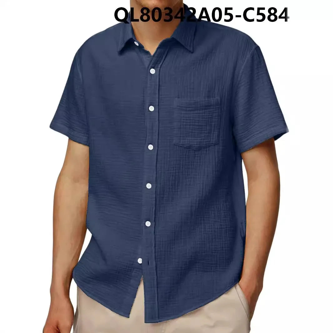 Short Sleeve Loose Lapel Shirt