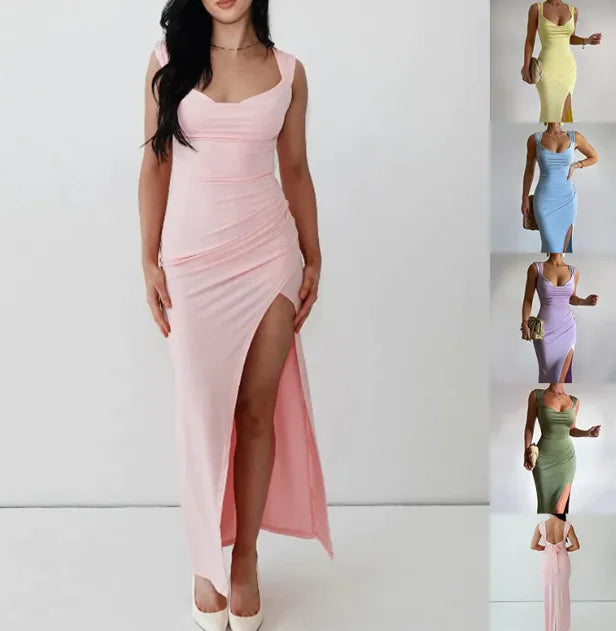 Slim Sleeveless Slit Dress