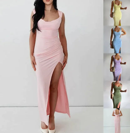 Slim Sleeveless Slit Dress