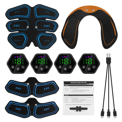 EMS Abdominal &amp; Hip Trainer Toner: USB Fitness Gear for Home Gym