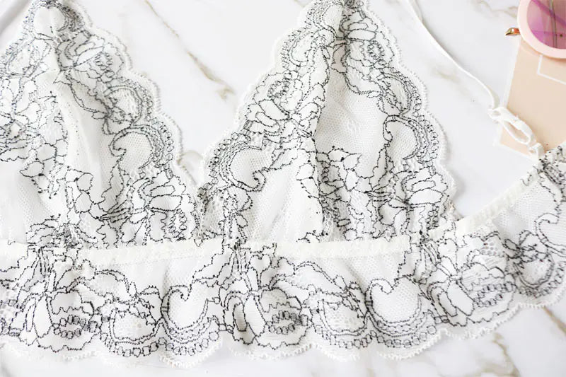 Plus Size Sheer Lingerie Set with Bra and Panties