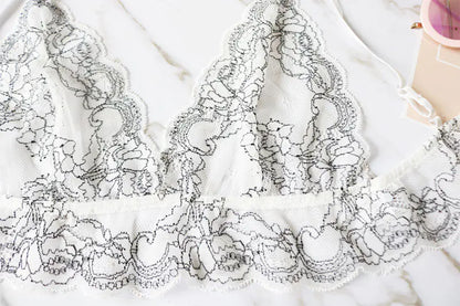 Plus Size Sheer Lingerie Set with Bra and Panties