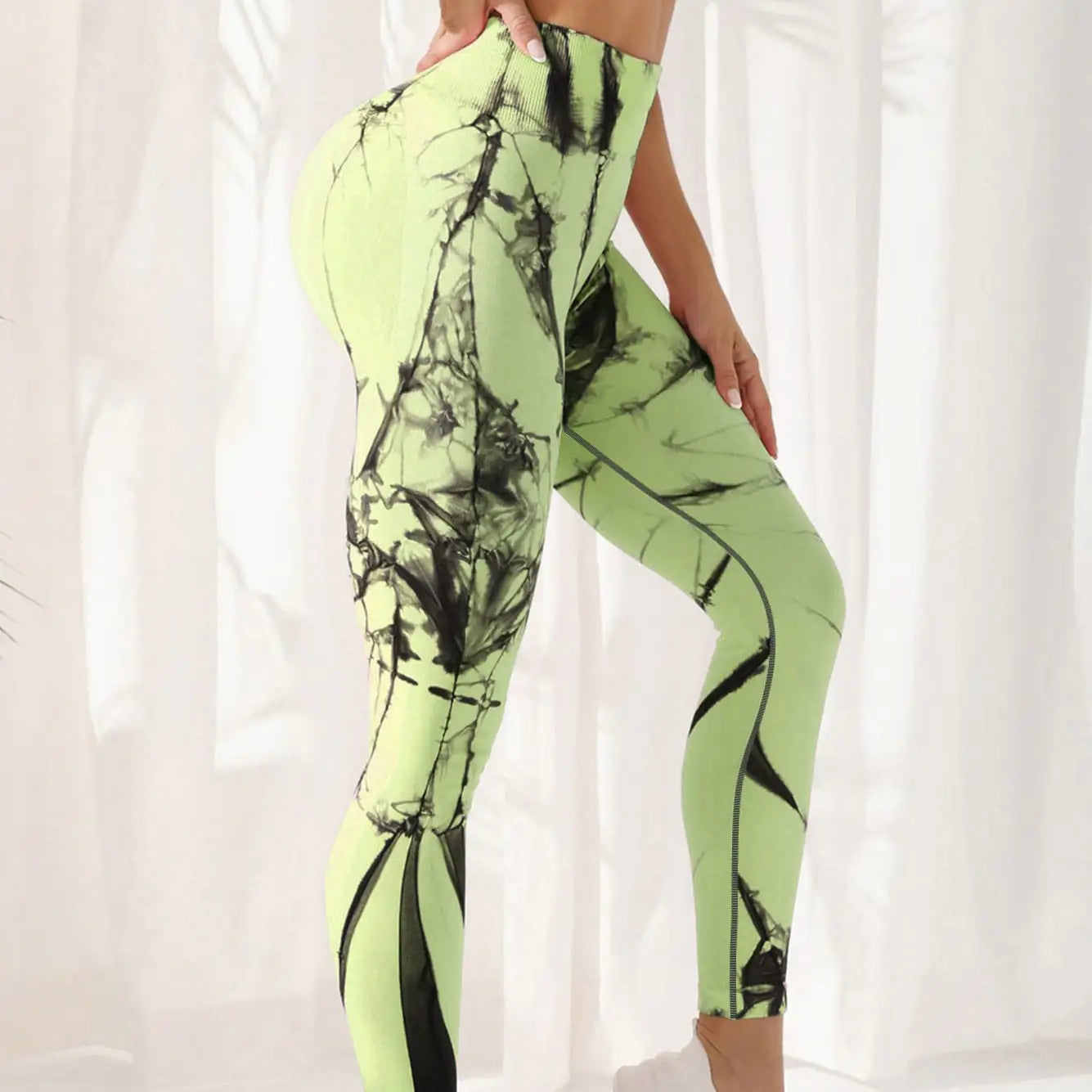 Tie-dye Leggings Spandex Yoga Pants Women&