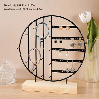 Metal Earrings Jewelry Display Stand Hook Up