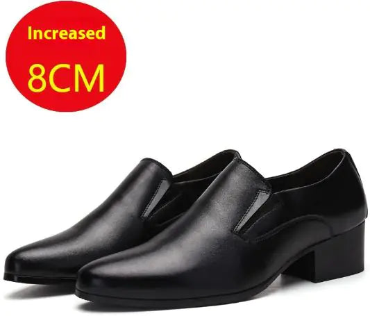 Pointed Leather Shoes Genuine Leather Men&