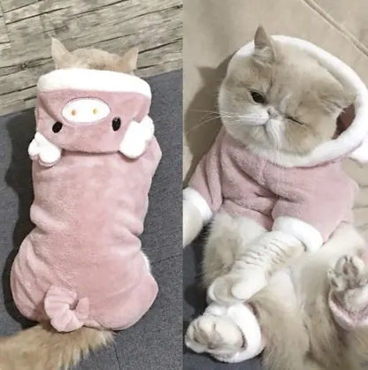 Blue Cat British Shorthair Pet Winter Outfit