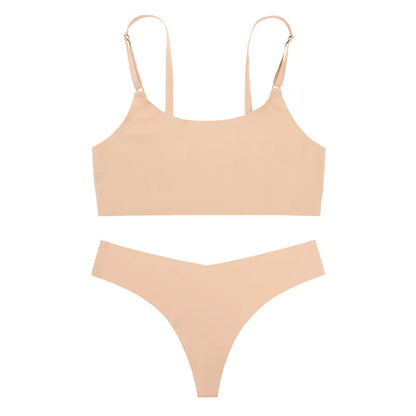 Seamless Bra and Camisole Set for Women, Breathable