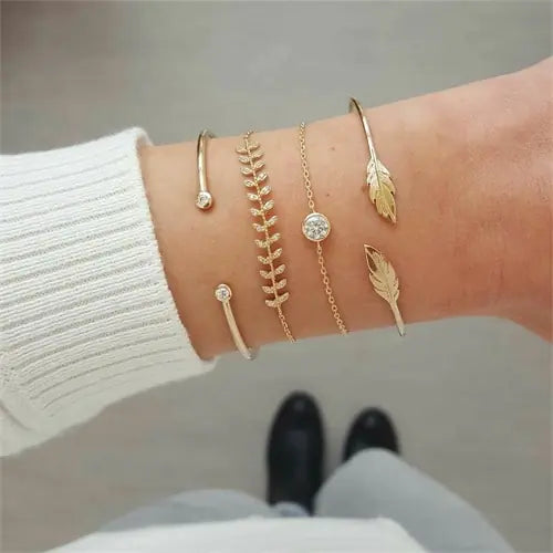 Crystal Alloy Bracelet Set