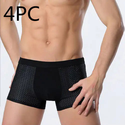 Ice silk men's underwear mesh boxer