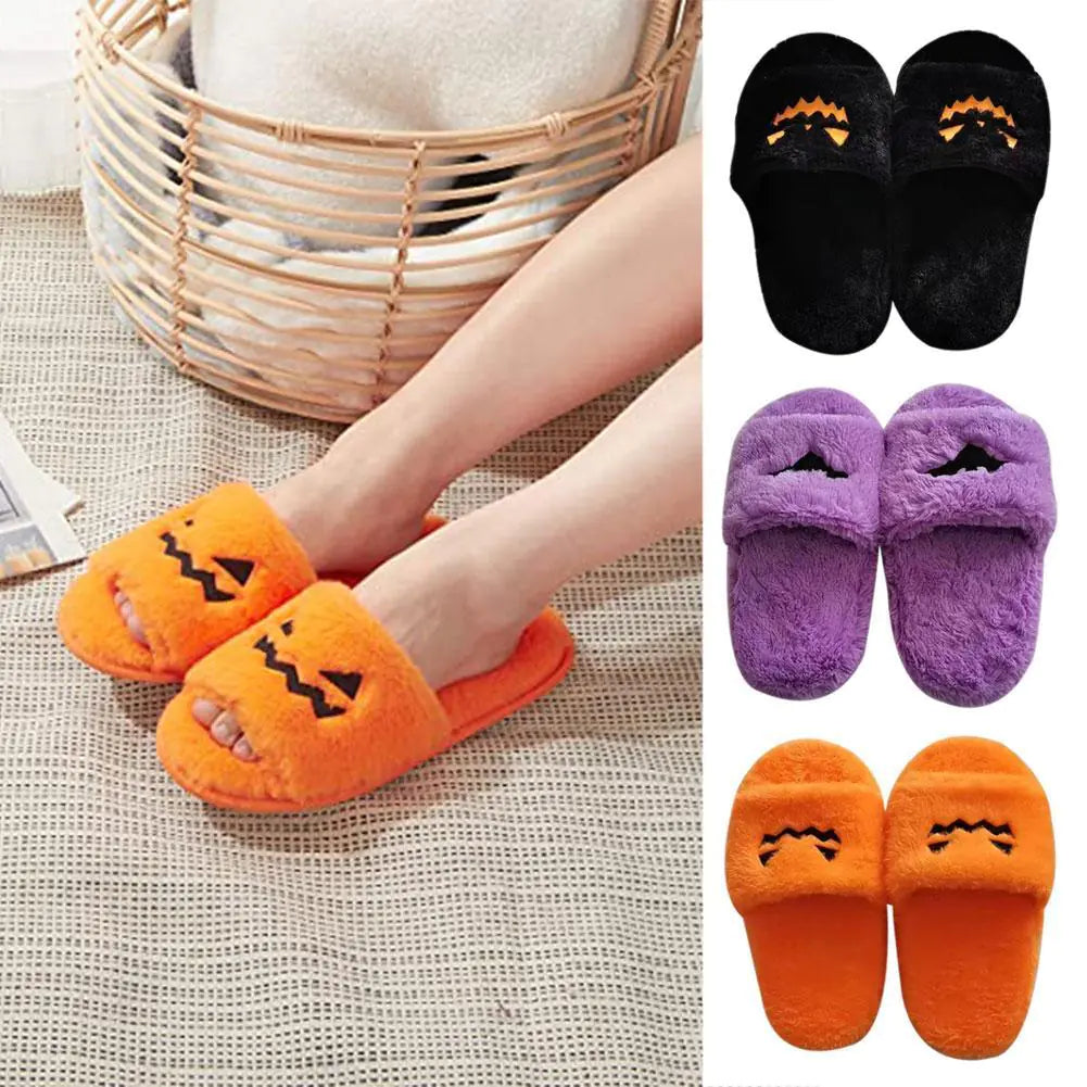 Kawaii Halloween Plush Slippers for Women Cosplay