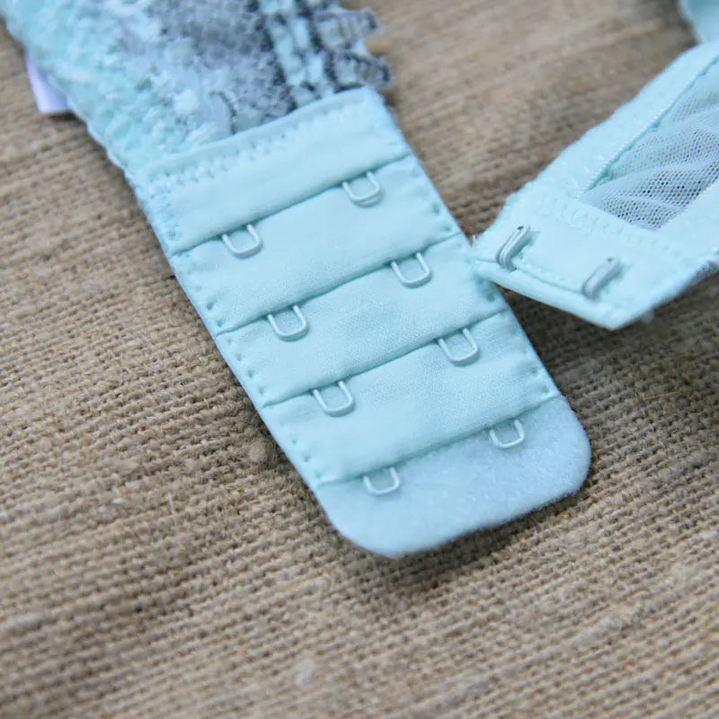 Ultra-Thin Sexy Removable Strap Half Cup Bra Set